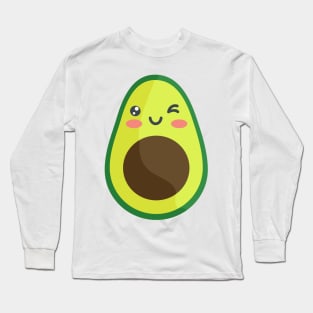 Avocado Kawaii Cute Long Sleeve T-Shirt